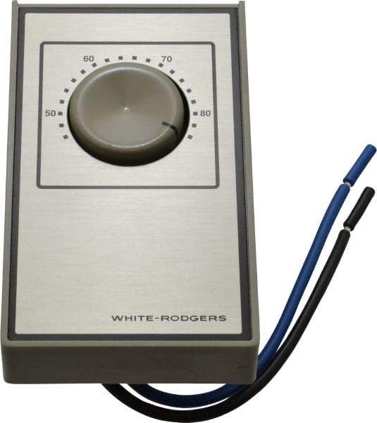 White-Rodgers - 40 to 85°F, Heat Only, Line Voltage Wall Thermostat - 120 to 277 Volts, SPST Switch - Apex Tool & Supply