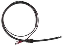 Thermo Electric - 32 to 900°F, J Universal Temp, Thermocouple Probe - 2 Ft. Cable Length, Stripped Ends with Spade Lugs, 1/4 Inch Probe Sheath Length, 1 Sec Response Time - Apex Tool & Supply