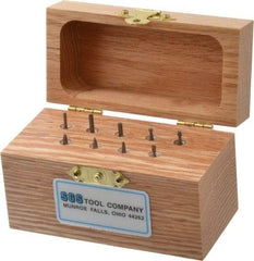 SGS Pro - 9 Piece, 3/32" Shank Burr Set - Tungsten Carbide, Multiple Head Shape - Apex Tool & Supply