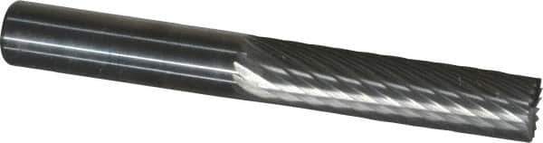 SGS Pro - 1/4" Cut Diam, 1/4" Shank Diam, Cylinder with End Cut Head Single Cut Burr - Carbide, End Cut End, 1" LOC - Apex Tool & Supply