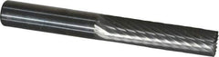 SGS Pro - 1/4" Cut Diam, 1/4" Shank Diam, Cylinder with End Cut Head Single Cut Burr - Carbide, End Cut End, 1" LOC - Apex Tool & Supply