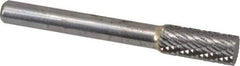 SGS Pro - 5/16" Cut Diam, 1/4" Shank Diam, Cylinder Head Double Cut Burr - Carbide, Flat End, 3/4" LOC, 2-1/2" OAL - Apex Tool & Supply