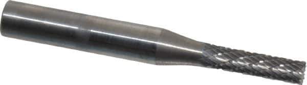 SGS Pro - 5/32" Cut Diam, 1/4" Shank Diam, Cylinder with End Cut Head Double Cut Burr - Carbide, End Cut End, 5/8" LOC - Apex Tool & Supply
