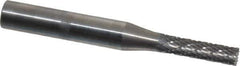 SGS Pro - 5/32" Cut Diam, 1/4" Shank Diam, Cylinder with End Cut Head Double Cut Burr - Carbide, End Cut End, 5/8" LOC - Apex Tool & Supply