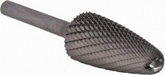 SGS Pro - 3/4" Cut Diam, 1/4" Shank Diam, Tree with Radius Head Double Cut Burr - Carbide, Radius End, 1-1/2" LOC - Apex Tool & Supply