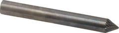 SGS Pro - 1/4" Cut Diam, 1/4" Shank Diam, Cone Head Double Cut Burr - Carbide, Point End, 3/16" LOC, 2" OAL - Apex Tool & Supply