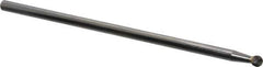 SGS Pro - 1/4" Cut Diam, 1/4" Shank Diam, Ball Head Single Cut Burr - Carbide, Radius End, 7/32" LOC - Apex Tool & Supply