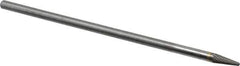 SGS Pro - 1/4" Cut Diam, 1/4" Shank Diam, Taper Head Single Cut Burr - Carbide, Radius End, 5/8" LOC - Apex Tool & Supply