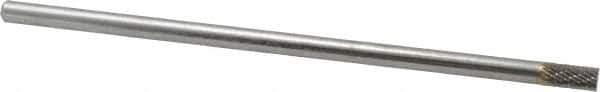 SGS Pro - 1/4" Cut Diam, 1/4" Shank Diam, Cylinder Head Double Cut Burr - Carbide, Flat End, 1/2" LOC - Apex Tool & Supply