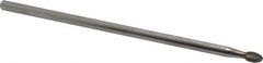 SGS Pro - 1/4" Cut Diam, 1/4" Shank Diam, Oval Head Double Cut Burr - Carbide, Radius End, 3/8" LOC - Apex Tool & Supply