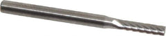 SGS Pro - 3/32" Cut Diam, 1/8" Shank Diam, Cylinder Head Single Cut Burr - Carbide, Flat End, 7/16" LOC, 1-1/2" OAL - Apex Tool & Supply