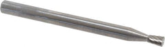 SGS Pro - 3/32" Cut Diam, 1/8" Shank Diam, Inverted Cone Head Single Cut Burr - Carbide, Flat End, 1/8" LOC, 1-1/2" OAL - Apex Tool & Supply