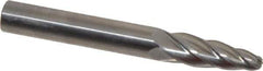 SGS Pro - 1/4" Cut Diam, 1/4" Shank Diam, Tree with Radius Head Single Cut Burr - Carbide, Radius End, 3/4" LOC, 2" OAL - Apex Tool & Supply