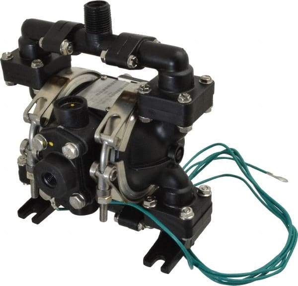 SandPIPER - 1/4" NPT, Nonmetallic, Air Operated Diaphragm Pump - PTFE Diaphragm, Conductive Acetal Housing - Apex Tool & Supply