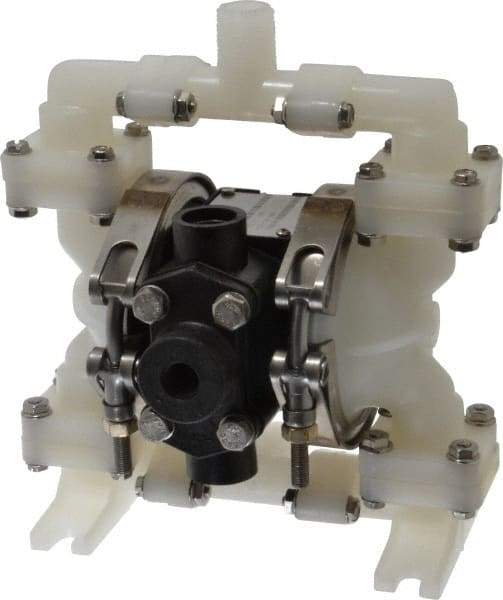 SandPIPER - 1/4" NPT, Nonmetallic, Air Operated Diaphragm Pump - PTFE Diaphragm, Kynar Housing - Apex Tool & Supply