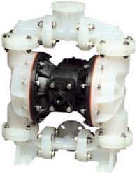 SandPIPER - 1" NPT, Nonmetallic, Air Operated Diaphragm Pump - Santoprene Diaphragm, Polypropylene Housing - Apex Tool & Supply