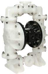 SandPIPER - 1-1/2" NPT, Nonmetallic, Air Operated Diaphragm Pump - PTFE Diaphragm, Polypropylene Housing - Apex Tool & Supply