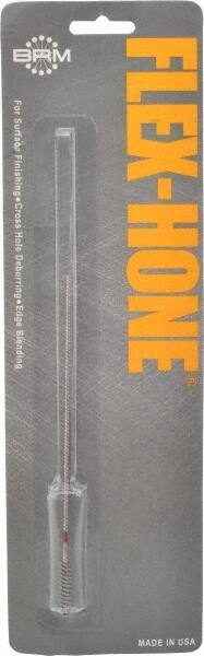 Brush Research Mfg. - 3/16" to 3/16" Bore Diam, 240 Grit, Zirconia Alumina Flexible Hone - Extra Fine, 6" OAL - Apex Tool & Supply