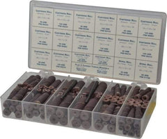 Merit Abrasives - 120 Piece Aluminum Oxide Cartridge Roll Set - 80 & 120 Grit, Includes 2 Mandrels - Apex Tool & Supply