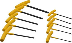 Bondhus - 10 Piece T-Handle Hex Key Set - Hex Range 3/32 to 3/8", Protanium High Torque Steel - Apex Tool & Supply
