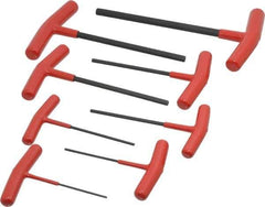 Bondhus - 8 Piece T-Handle Hex Key Set - Hex Range 2 to 10mm, Protanium High Torque Steel - Apex Tool & Supply