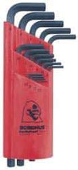 Bondhus - 15 Piece L-Key Hex Key Set - Hex Range 1.27 to 10mm - Apex Tool & Supply