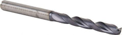 Kennametal - 7/32" 140° Solid Carbide Jobber Drill - TiAlN Finish, Right Hand Cut, Spiral Flute, Straight Shank, 3.2283" OAL, Standard Point - Apex Tool & Supply