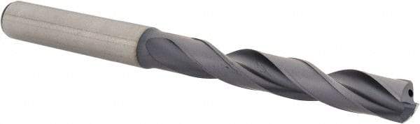 Kennametal - 9/32" 140° Solid Carbide Jobber Drill - TiAlN Finish, Right Hand Cut, Spiral Flute, Straight Shank, 3.5827" OAL, Standard Point - Apex Tool & Supply