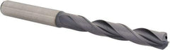 Kennametal - 9/32" 140° Solid Carbide Jobber Drill - TiAlN Finish, Right Hand Cut, Spiral Flute, Straight Shank, 3.5827" OAL, Standard Point - Apex Tool & Supply
