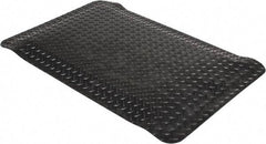 Wearwell - 3' Long x 2' Wide, Dry Environment, Anti-Fatigue Matting - Black, Vinyl with Nitrile Blend Base, Beveled on 4 Sides - Apex Tool & Supply