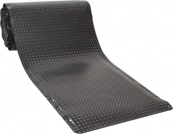 Wearwell - 30' Long x 3' Wide, Dry Environment, Anti-Fatigue Matting - Black, Vinyl with Nitrile Blend Base, Beveled on 4 Sides - Apex Tool & Supply