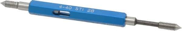Made in USA - 4-40 Thread, High Speed Tool Steel, STI Class 2B, Plug Thread Insert Go/No Go Gage - Double Ended with Handle - Apex Tool & Supply