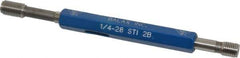 Made in USA - 1/4-28 Thread, High Speed Tool Steel, Class 2B, Plug Thread Insert Go/No Go Gage - Double Ended with Handle, Handle Size 1 - Apex Tool & Supply