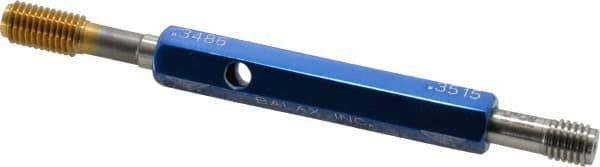 Made in USA - 5/16-18 Thread, High Speed Tool Steel, Class 3B, Plug Thread Insert Go/No Go Gage - Double Ended with Handle, Handle Size 2 - Apex Tool & Supply