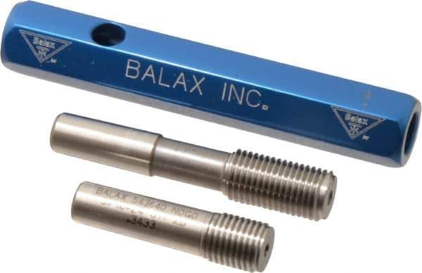 Made in USA - 5/16-24 Thread, High Speed Tool Steel, Class 2B, Plug Thread Insert Go/No Go Gage - Double Ended with Handle, Handle Size 2 - Apex Tool & Supply