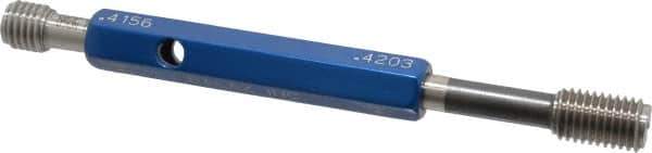 Made in USA - 3/8-16 Thread, High Speed Tool Steel, Class 2B, Plug Thread Insert Go/No Go Gage - Double Ended with Handle, Handle Size 2 - Apex Tool & Supply
