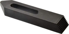 Jergens - 1/2" Stud, Low Carbon Steel, Plain Strap Clamp - 2" Travel, 6" OAL x 1-1/4" Wide x 7/8" High, Black Oxide Finish, Tapered Nose - Apex Tool & Supply