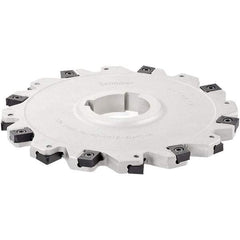 Iscar - Arbor Hole Connection, 1.06" Depth of Cut, 4" Cutter Diam, 1-1/4" Hole Diam, 5 Tooth Indexable Slotting Cutter - SDN-LN12 Toolholder, LNET Insert - Apex Tool & Supply