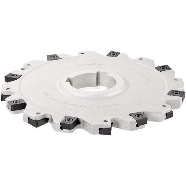 Iscar - Arbor Hole Connection, 1-3/4" Depth of Cut, 6" Cutter Diam, 1-1/2" Hole Diam, 8 Tooth Indexable Slotting Cutter - SDN-LN12 Toolholder, LNET Insert - Apex Tool & Supply
