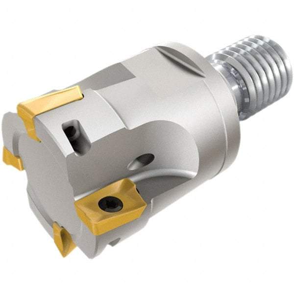 Iscar - 25mm Cut Diam, 14.3mm Max Depth of Cut, Indexable Square Shoulder End Mill - M12 Modular Connection, 90° Lead Angle, Through Coolant, Series FlexFit, Heli2000 - Apex Tool & Supply