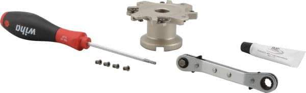 Iscar - Shell Mount A Connection, 0.88" Depth of Cut, 3" Cutter Diam, 3/4" Hole Diam, 8 Tooth Indexable Slotting Cutter - FDN-LN12 Toolholder, LNET Insert - Apex Tool & Supply