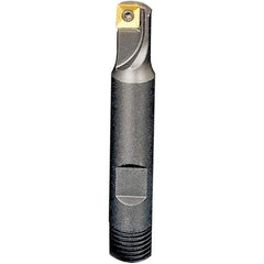 Iscar - 1-1/4" Cut Diam, 0.22" Max Depth of Cut, 1" Shank Diam, 3-1/2" OAL, Indexable Square Shoulder End Mill - Weldon Shank, 90° Lead Angle, Series Heliquad - Apex Tool & Supply