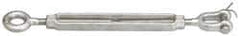 Value Collection - 5,200 Lb Load Limit, 3/4" Thread Diam, 6" Take Up, Stainless Steel Jaw & Eye Turnbuckle - 8-1/8" Body Length, 1-1/16" Neck Length, 17" Closed Length - Apex Tool & Supply
