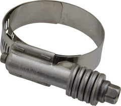 IDEAL TRIDON - Stainless Steel Auto-Adjustable Worm Drive Clamp - 5/8" Wide x 5/8" Thick, 1-1/4" Hose, 1-1/4 to 2-1/8" Diam - Apex Tool & Supply