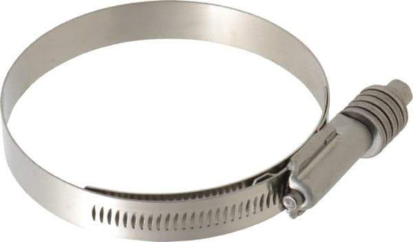 IDEAL TRIDON - Stainless Steel Auto-Adjustable Worm Drive Clamp - 5/8" Wide x 5/8" Thick, 3-1/4" Hose, 3-1/4 to 4-1/8" Diam - Apex Tool & Supply