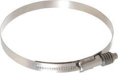 IDEAL TRIDON - Stainless Steel Auto-Adjustable Worm Drive Clamp - 5/8" Wide x 5/8" Thick, 6-1/4" Hose, 6-1/4 to 7-1/8" Diam - Apex Tool & Supply