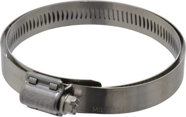 IDEAL TRIDON - SAE Size 104, 4-1/8 to 7" Diam, Stainless Steel MS Series MIL-Spec Worm Drive Clamp - 1/2" Wide, Material Grade 300 SERIES, Series MS Mil Spec - Apex Tool & Supply