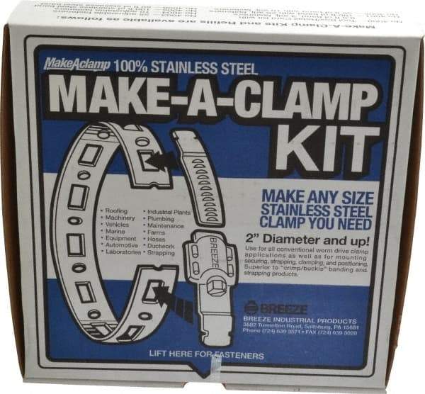 Made in USA - 2" Diam, Hose Clamp Kit - Apex Tool & Supply