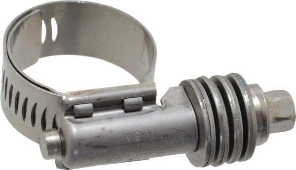 IDEAL TRIDON - Stainless Steel Auto-Adjustable Worm Drive Clamp - 1/2" Wide x 1/2" Thick, 9/16" Hose, 9/16 to 1-1/16" Diam - Apex Tool & Supply