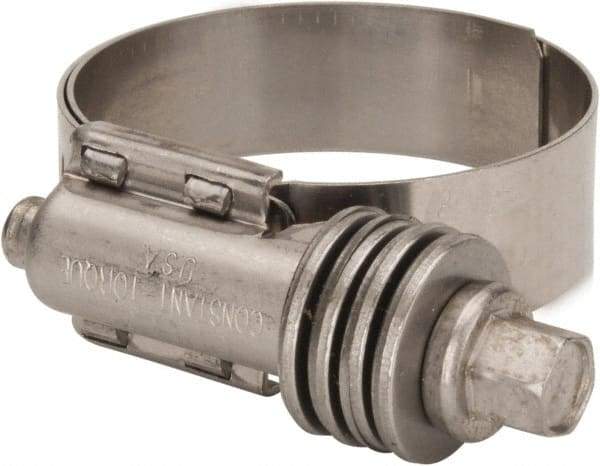 IDEAL TRIDON - Stainless Steel Auto-Adjustable Worm Drive Clamp - 1/2" Wide x 1/2" Thick, 13/16" Hose, 13/16 to 1-3/4" Diam - Apex Tool & Supply